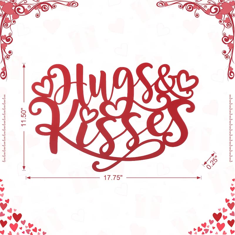 Glitzhome Metal Happy Valentine's Day Wall Decor