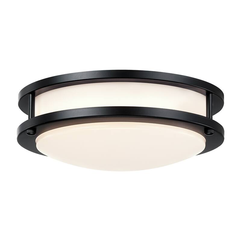 33-in Oval Brushed Nickle or Matte Black Finsh Led Flush Mount Light