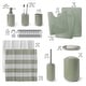 preview thumbnail 20 of 68, Clara Clark 23 Piece Complete Bathroom Accessories Kit With Shower Curtain and Rug Set
