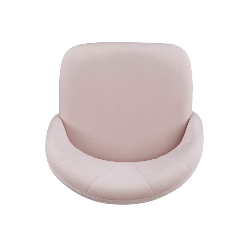 Aubrie Velvet Curved Swivel Desk Chair