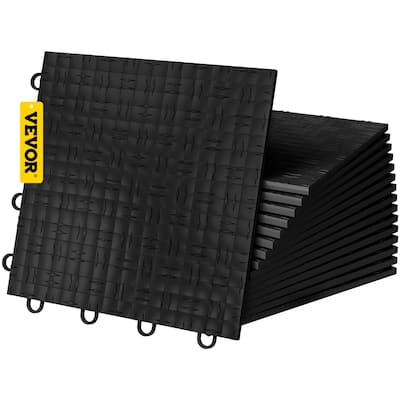 VEVOR 25 Pack Garage Floor Tiles Interlocking 12"x12" Garage Floor Covering Tiles Diamond Garage Flooring Slide-Resistant