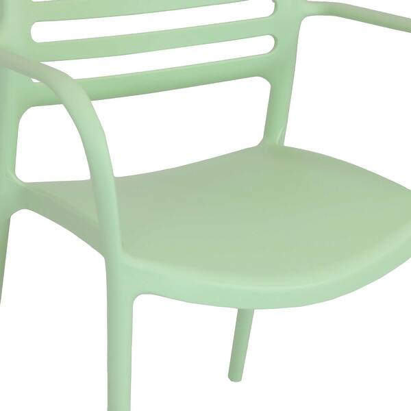Shop Sunnydaze Astana Plastic Patio Armchair Set Of 4 Indoor Outdoor Lt Green Kiwi Overstock 31968685