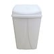 preview thumbnail 2 of 3, YBM Home Portable Plastic Trash Can with Dual Swing Lid 13 Gallons - White