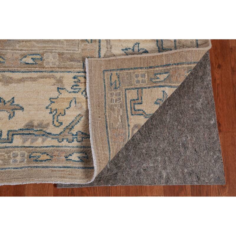 Hand Knotted Oriental 100% Wool Carpet Transitional All-Over Beige & Ivories Oushak Area Rug - 12' 0'' X 8' 1''