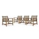 preview thumbnail 2 of 17, Hampton Outdoor Club Chair (Set of 4) by Christopher Knight Home
