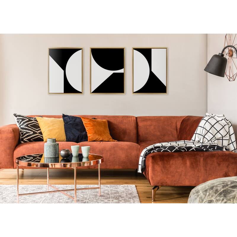 Kate and Laurel Sylvie Min Max Mod Set Canvas by Creative Bunch Studio