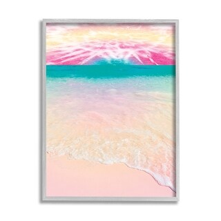 stupell-tropical-tie-dye-beach-horizon-coastline-landscape-framed-wall