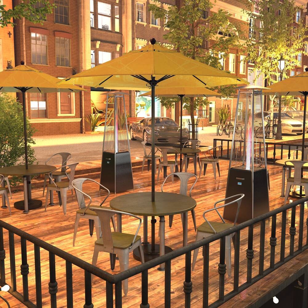 California Umbrella 7.5' Venture Series Patio Umbrella, Bronze Aluminum Pole Fiberglass Ribs Push Lift, Pacifica Pacific Blue