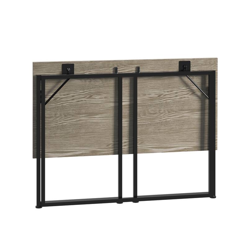 Space-Saving Folding Computer Desk - Convenient, Collapsible Design with Sturdy Steel Legs for Small Rooms