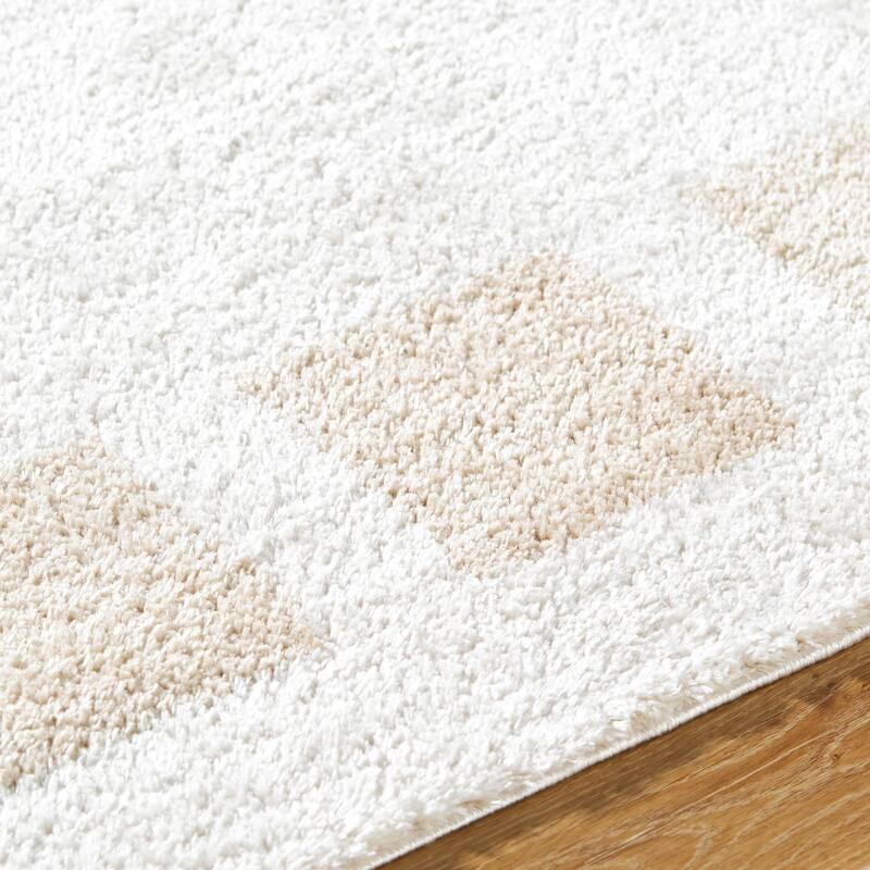 Livabliss Fossay Shag Modern & Contemporary Checkered Washable Area Rug