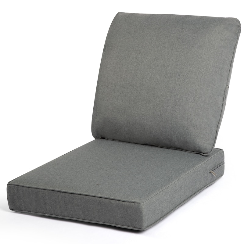24-inch Outdoor Deep Seat Cushion Set - 24"L* 24"W *5"H - Dark Grey