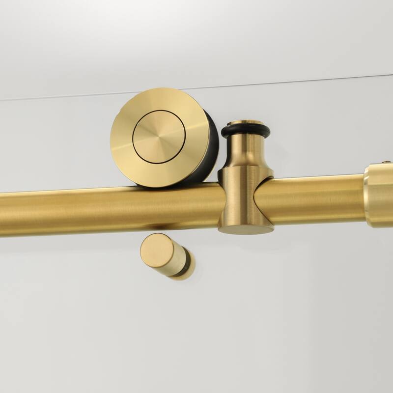 Villena 60" W x 58" H Single Sliding Tub Door,Brushed Gold - 60 inches