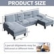 preview thumbnail 3 of 13, Furniwell Corduroy Modern U-section Modular Sofa