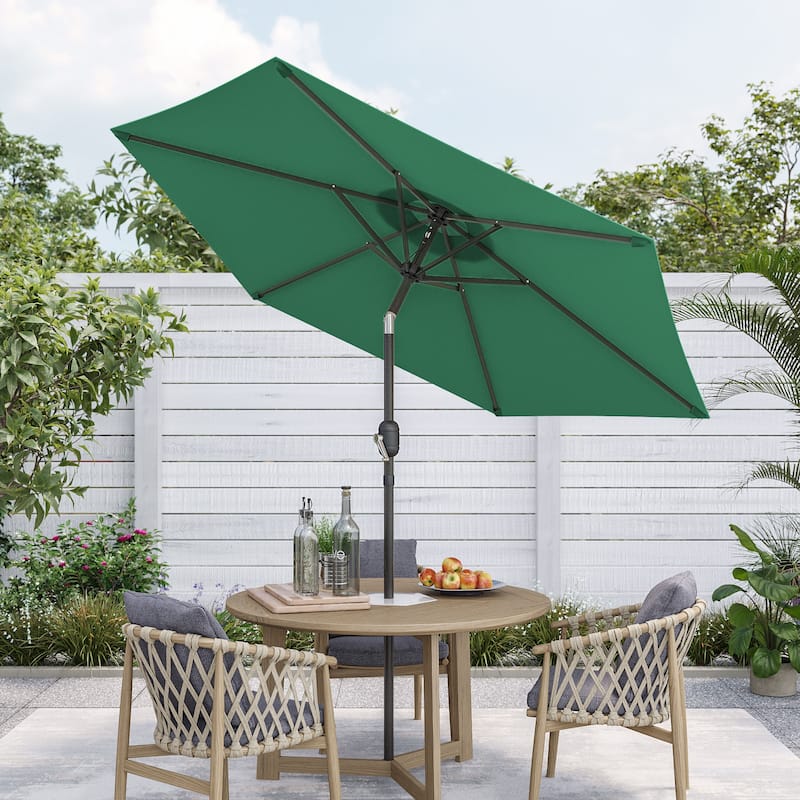 Bonosuki 7.5-foot Waterproof Sunshade Canopy Patio Umbrella - Forest Green