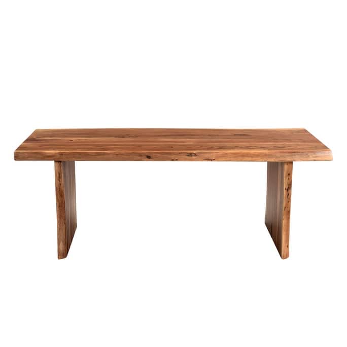 HomeRoots 51" Brown Solid Wood Sled Coffee Table - 51