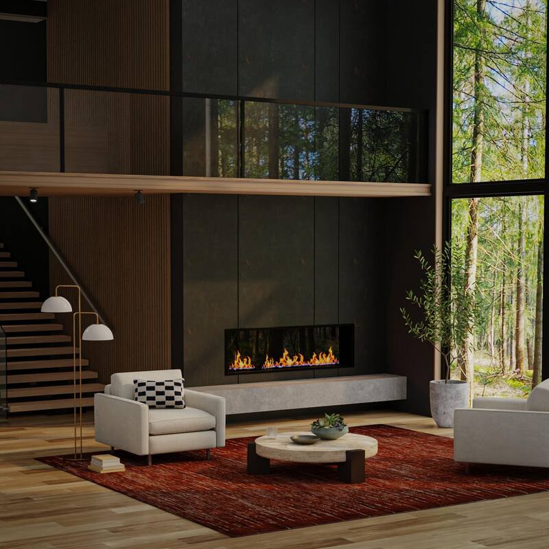 Alora Decor Rhodes Collection Modern Wool Hand-woven Rug