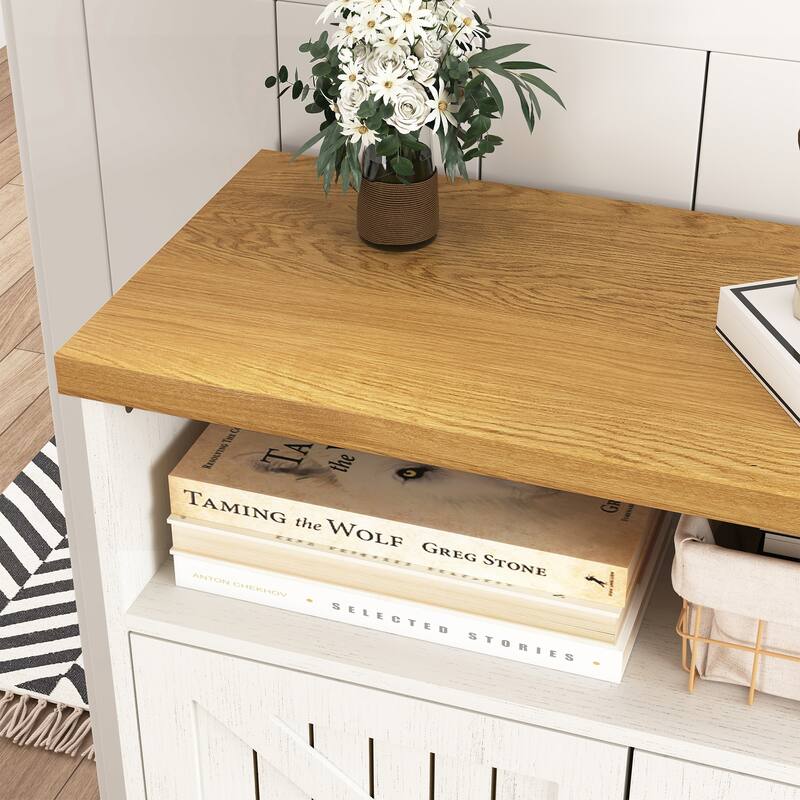 Modern Minimalist MDF Shoe Cabinet - Sliding Door Design, 31.5*13.7*47 Inches