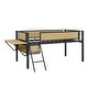 preview thumbnail 32 of 34, Twin Loft Bed with Rectangular Desk and Lamp