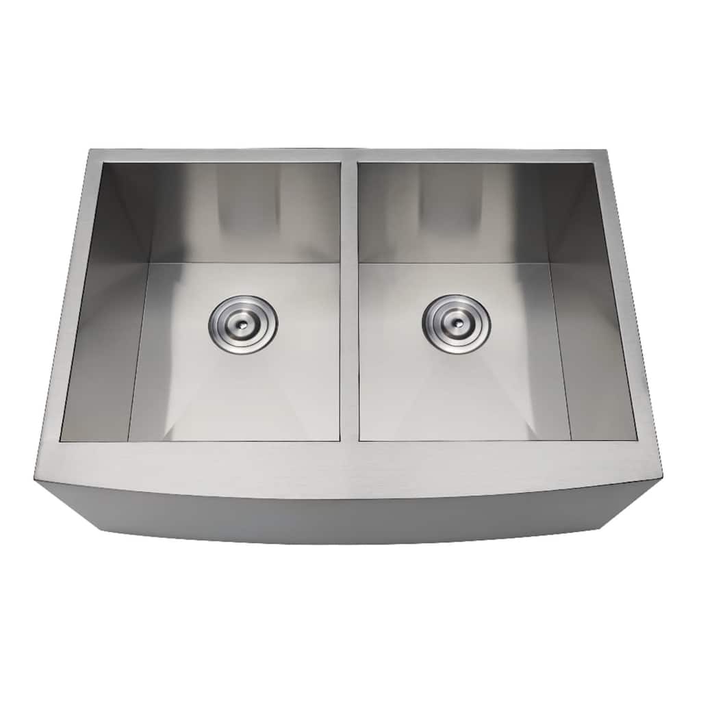 Kingston Brass Uptowne 30" Farmhouse Double Basin Stainless Steel