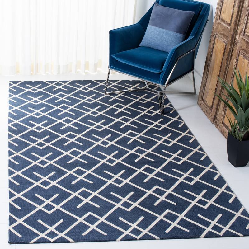 SAFAVIEH Handmade Cedar Brook Loreliese Modern Jute Rug - 4' x 6' - Navy/Ivory