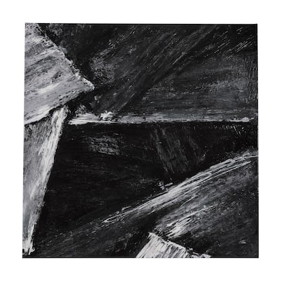 Black Composition II (30 x 30) Canvas Art Print