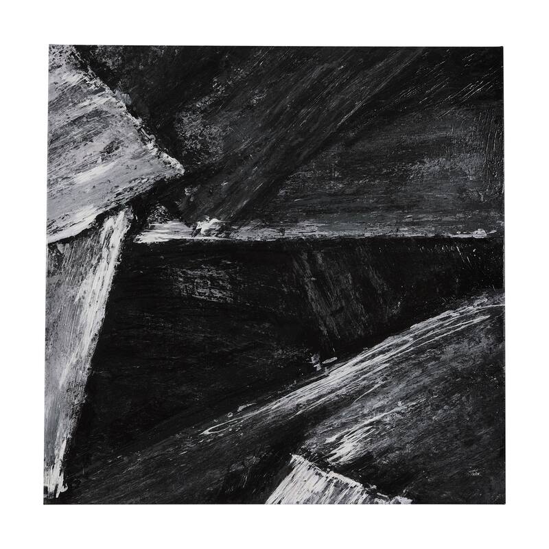 Black Composition II (41 x 41) Canvas Art Print - Large