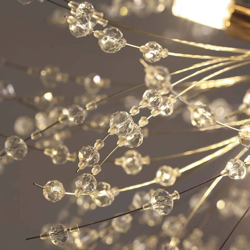 9 - Light Modern Metal Sputnik Pendant with Crystal Chandelier
