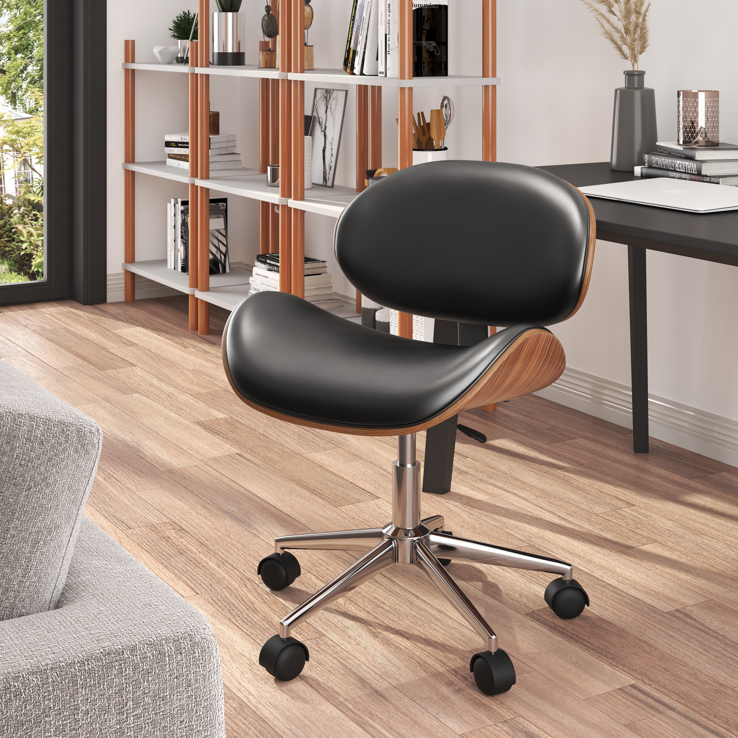 Corvus Madonna Mid-century Modern Adjustable Curved Office Chair