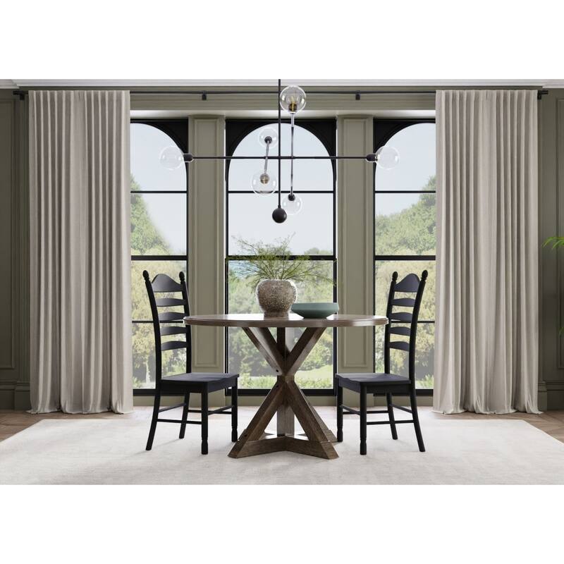 Trestle Base Dining Table - 47.25" - Walnut Gray
