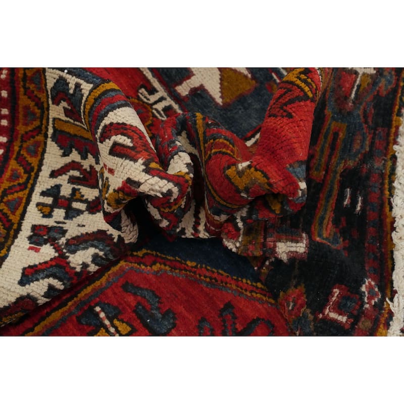 Hand Knotted Oriental 100% Wool Carpet Traditional Medallion Red Heriz Area Rug - 9' 10'' X 7' 8''