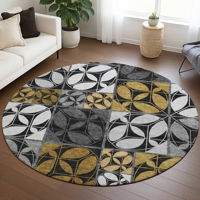 Machine Washable Indoor/ Outdoor Patch Lupton Chantille Rug