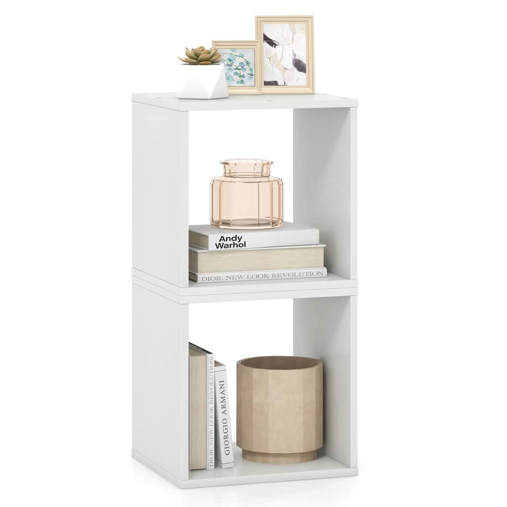 Costway 2PCS Stackable Storage Cube Free-standing Storage Organizer - See Details