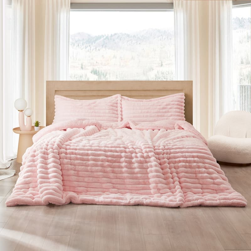 Roll Cakes Chunky Bunny - Coma Inducer® Oversized Comforter Set - King - Heavenly Pink