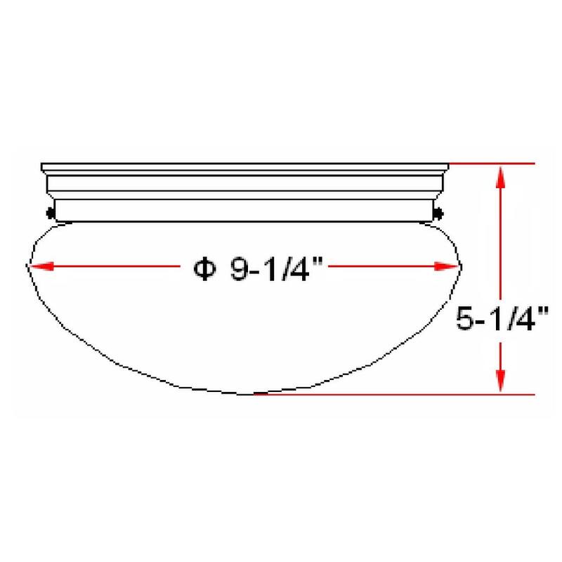 Design House 511568 Millbridge Traditional 2-Light Indoor Flush Mount Ceiling Light - Satin Nickel
