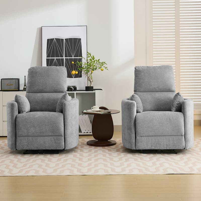 Chenille Power Recliner, 3-position Reclining Chair