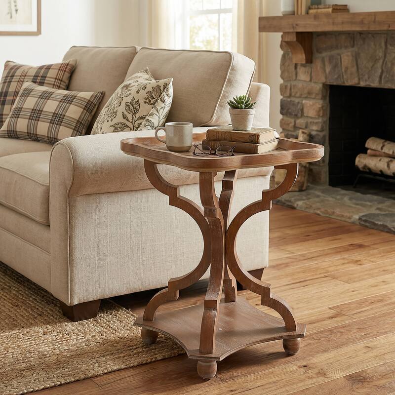 Bevier French Country Accent Table with Square Top by Christopher Knight Home - Natural