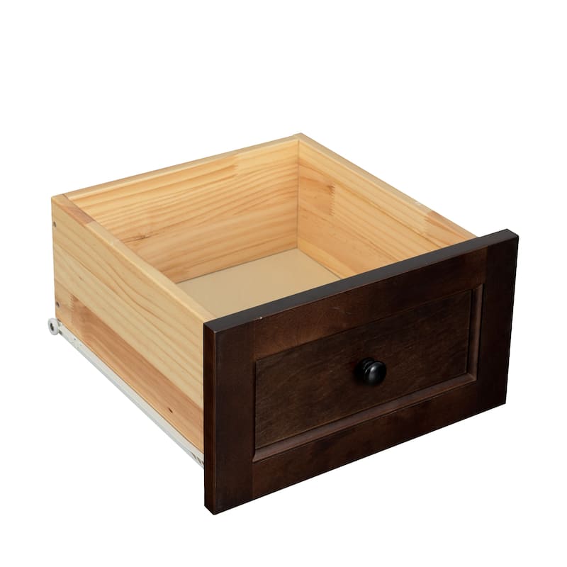 Retro Style 7-Drawer Solid Wood Horizontal Dresser with Round Handle for Bedroom, Living Room