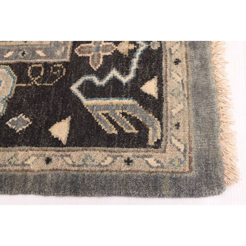 ECARPETGALLERY Hand-knotted Finest Agra Jaipur Dark Grey Wool Rug - 8'6 x 11'3