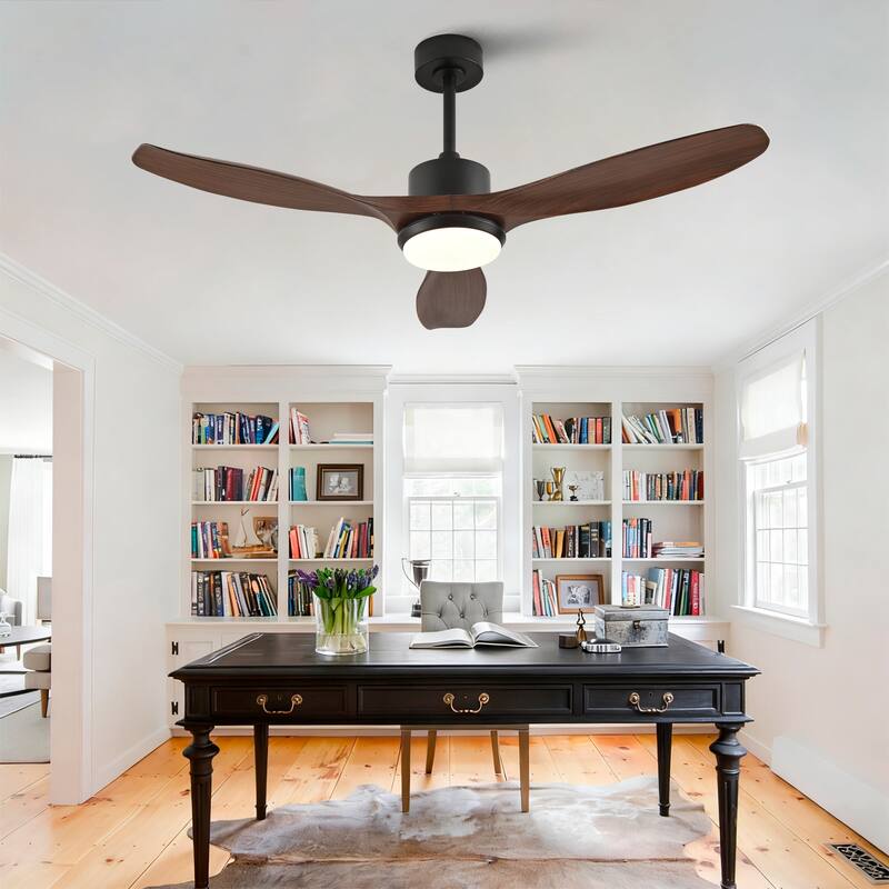 Sofucor 42/52 Inch Ceiling Fan With Light,3 ABS Blades Remote Control,Reversible DC Motor With Dimmable LED