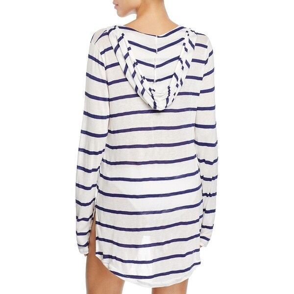 Splendid Womens Stripe Jumper Swimsuit Cover Up