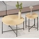preview thumbnail 6 of 22, Crafted Wood Radial Pattern Coffee Table Set