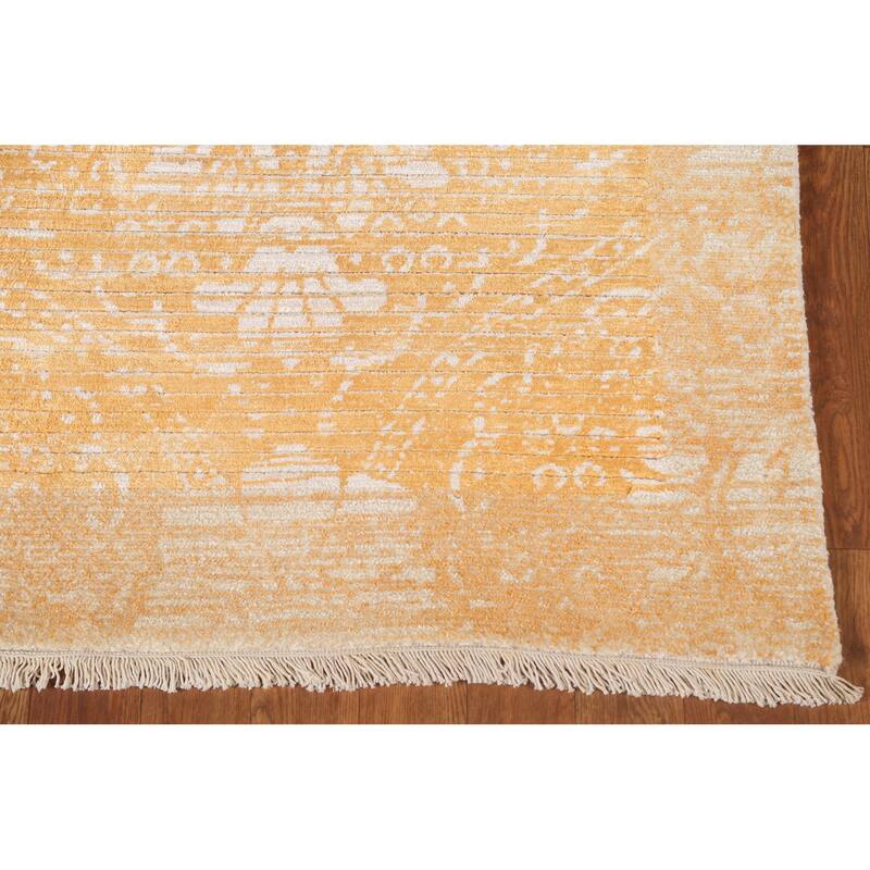 Stripe / Abstract Modern Accent Rug Handmade Wool Carpet - 2'8"x 4'10"