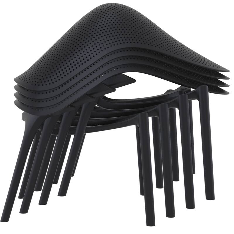 Commercial Grade Outdoor Patio Chair - Black - 32.75"