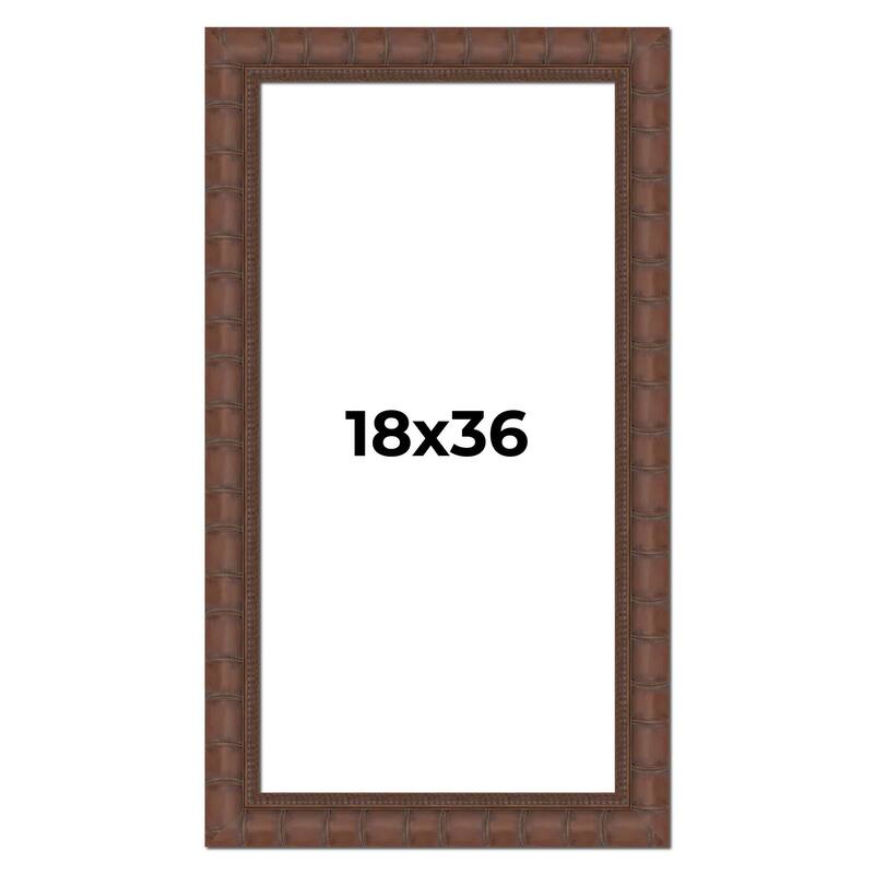 18x36 Frame Pewter Solid Wood Picture Frame Width 1.625 Inches | Interior Frame Depth 0.6875 Inches
