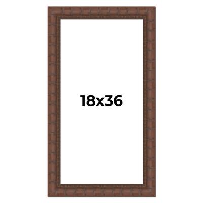18x36 Frame Pewter Solid Wood Picture Frame Width 1.625 Inches | Interior Frame Depth 0.6875 Inches