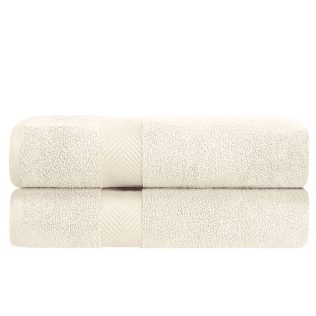 Miranda Haus Absorbent Zero Twist Cotton Bath Towel (Set of 2)