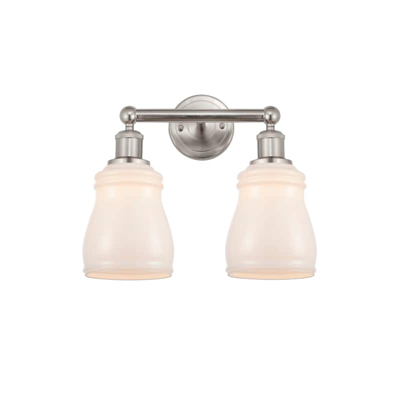 Innovations Lighting 616-2W-12-14 Ellery Vanity Ellery 2 Light 14" - Brushed Satin Nickel / White