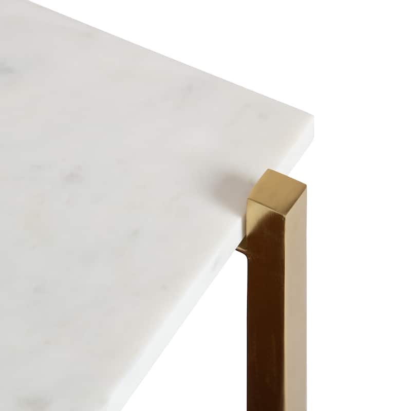 Kate and Laurel Abcott Wood and Metal Side Table - 20x12x24