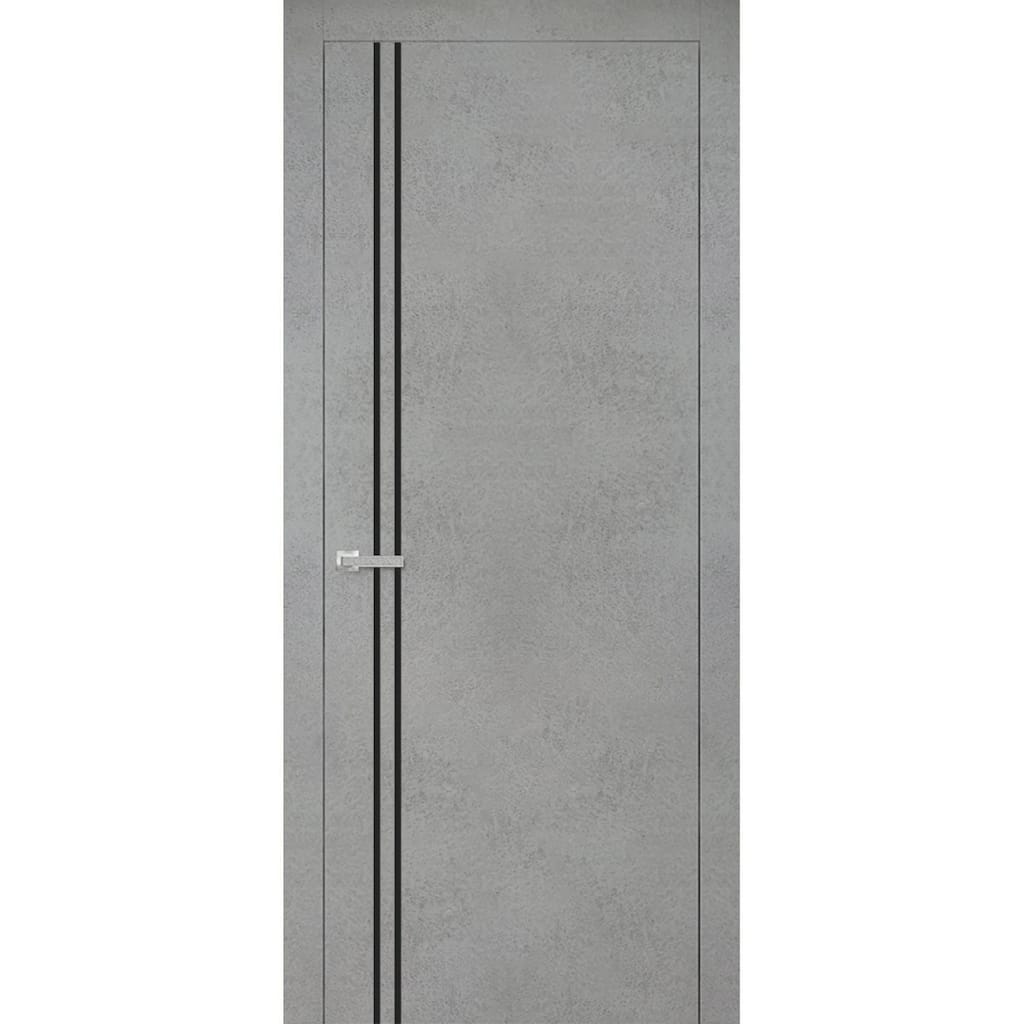 Solid French Door 28 x 80 Planum 0016 Concrete with| Bathroom