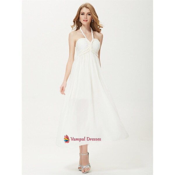 white halter dresses for summer